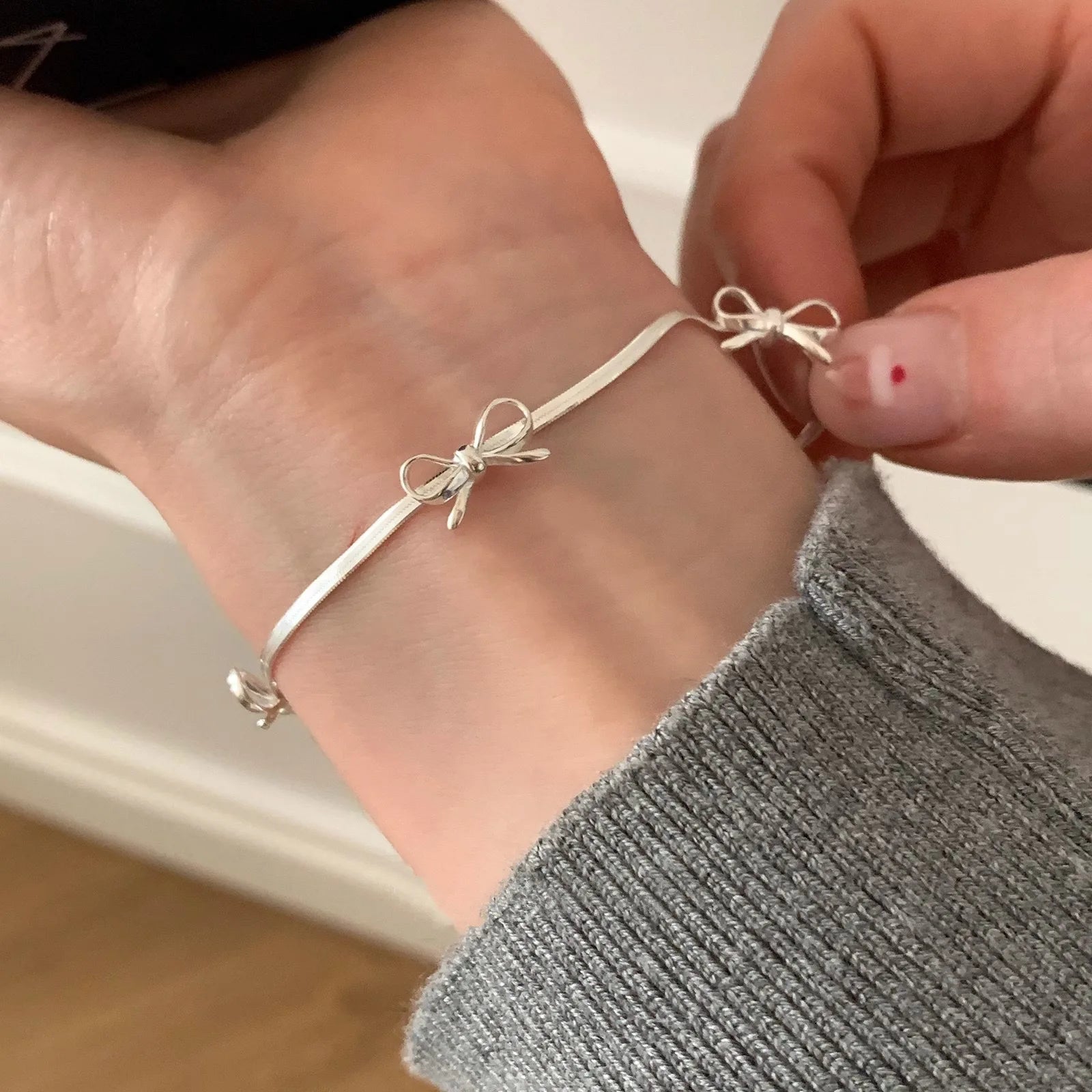 Sterling Silver Butterfly Bracelet by Ventfille for Girls
