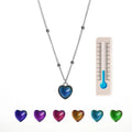 Heart Shape Color Changing Mood Locket Necklace Stainless Steel