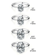 925 Sterling Silver Zircon Oval Stone Ring for Women