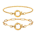 Gold Color Stainless Steel Chain Bracelet for Women