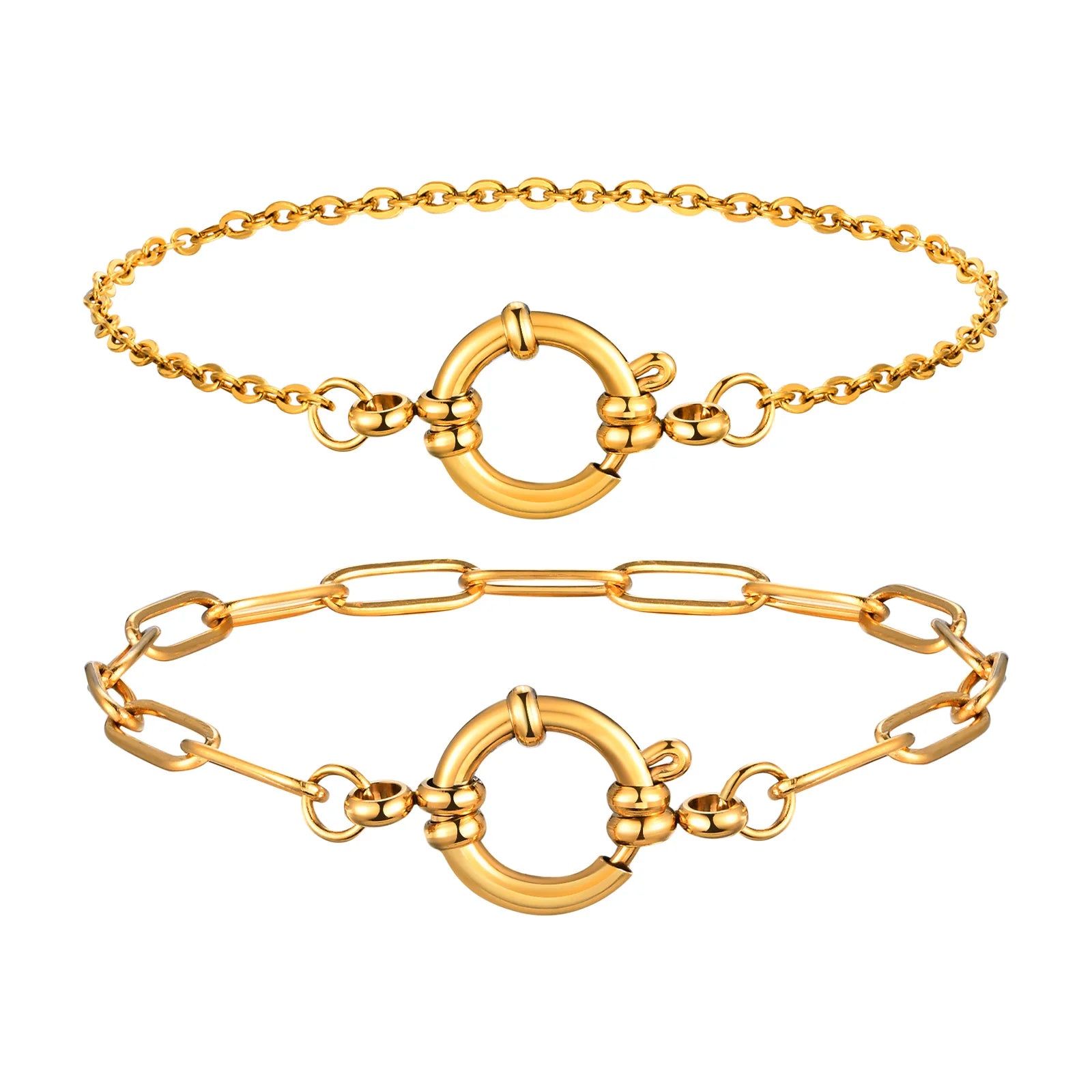 Gold Color Stainless Steel Chain Bracelet for Women