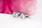 925 Sterling Silver Stud Earrings with Crystal Zircon