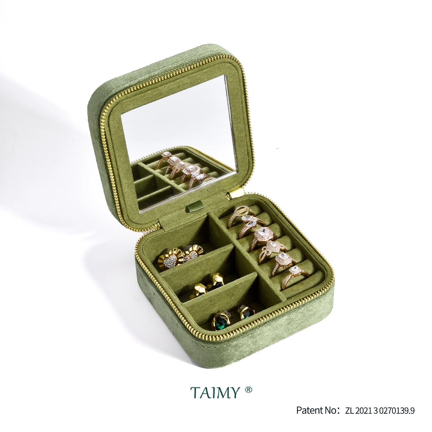 Vintage Velvet Travel Jewelry Storage Ring Box