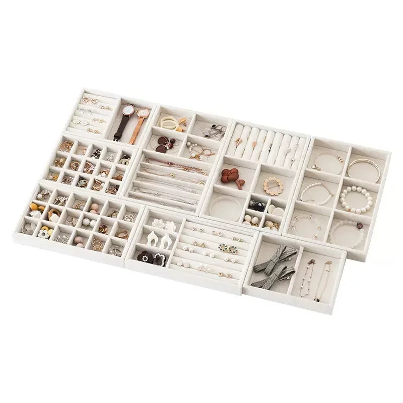 Velvet Jewelry Display Tray Case