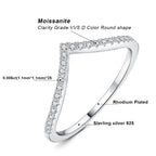Moissanite D Color Round Cut Wedding Ring 925 Sterling Silver