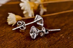 925 Sterling Silver Stud Earrings with Crystal Zircon