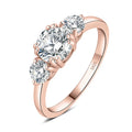 Moissanite D Color 1.4ct JewelryPalace 3 Stone Engagement Ring