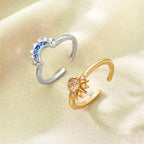 Sun and Moon Adjustable Ring Fashion Jewelry Gift