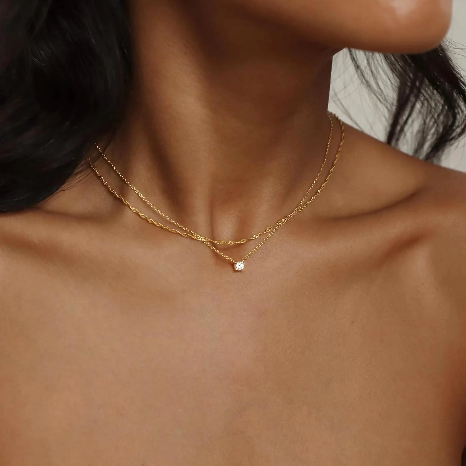Gold Plated Pendant Necklace for Women - Trendy Choker Jewelry