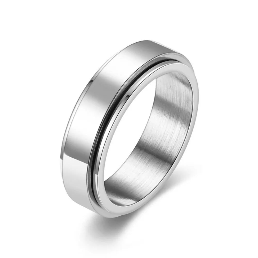 Anxiety Fidget Spinner Stainless Steel Ring for Stress Relief