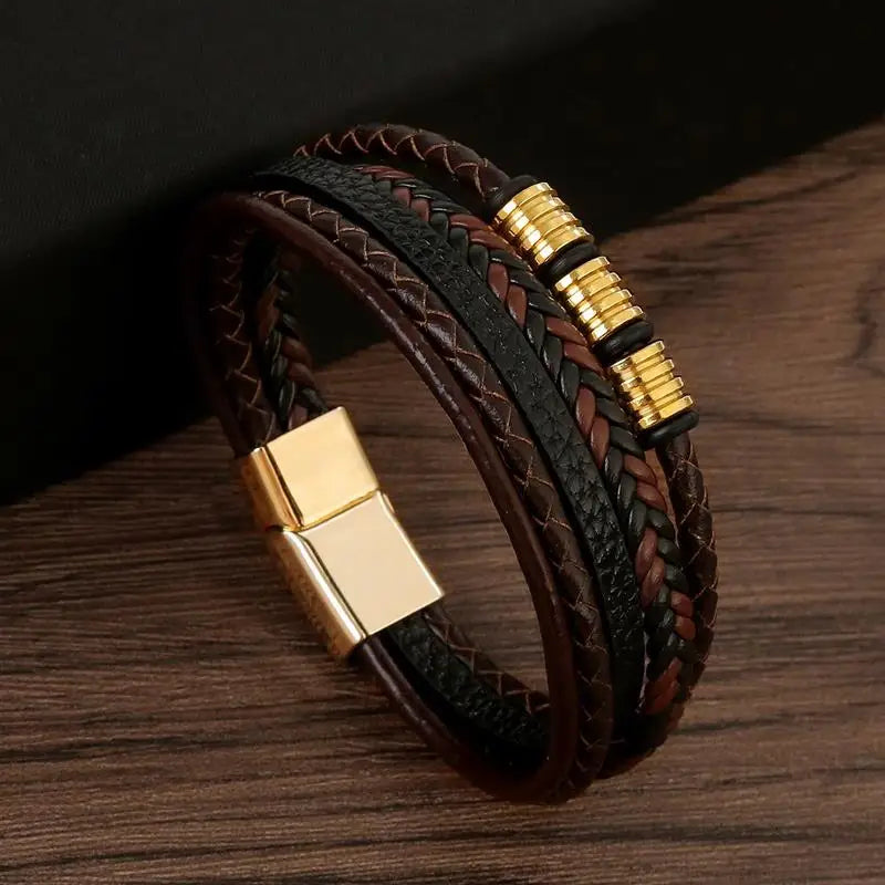 Leather Multi-layer Charm Bracelet for Women