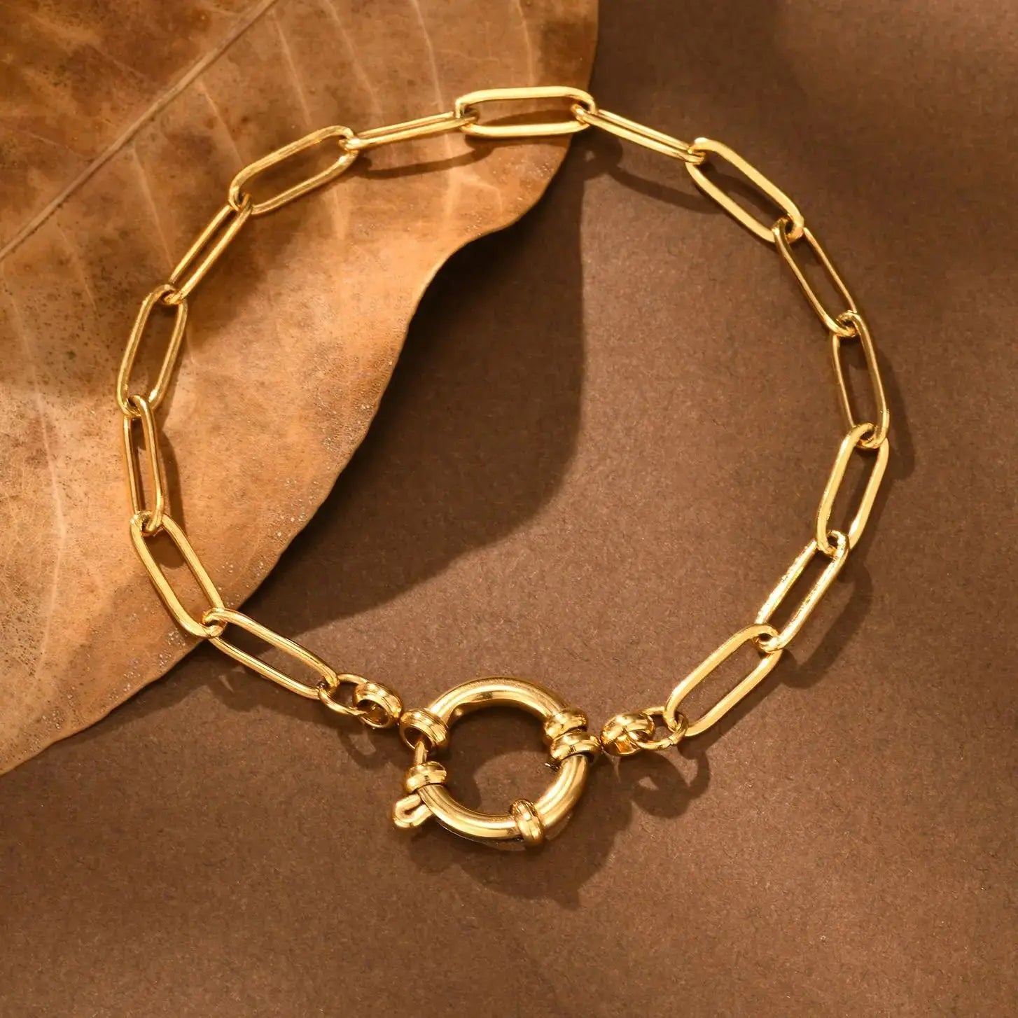 Gold Color Stainless Steel Chain Bracelet for Women