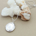 925 Silver Chain Necklace with Round Photo Locket Pendant