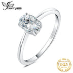 JewelryPalace 925 Sterling Silver Oval Solitaire Engagement Ring