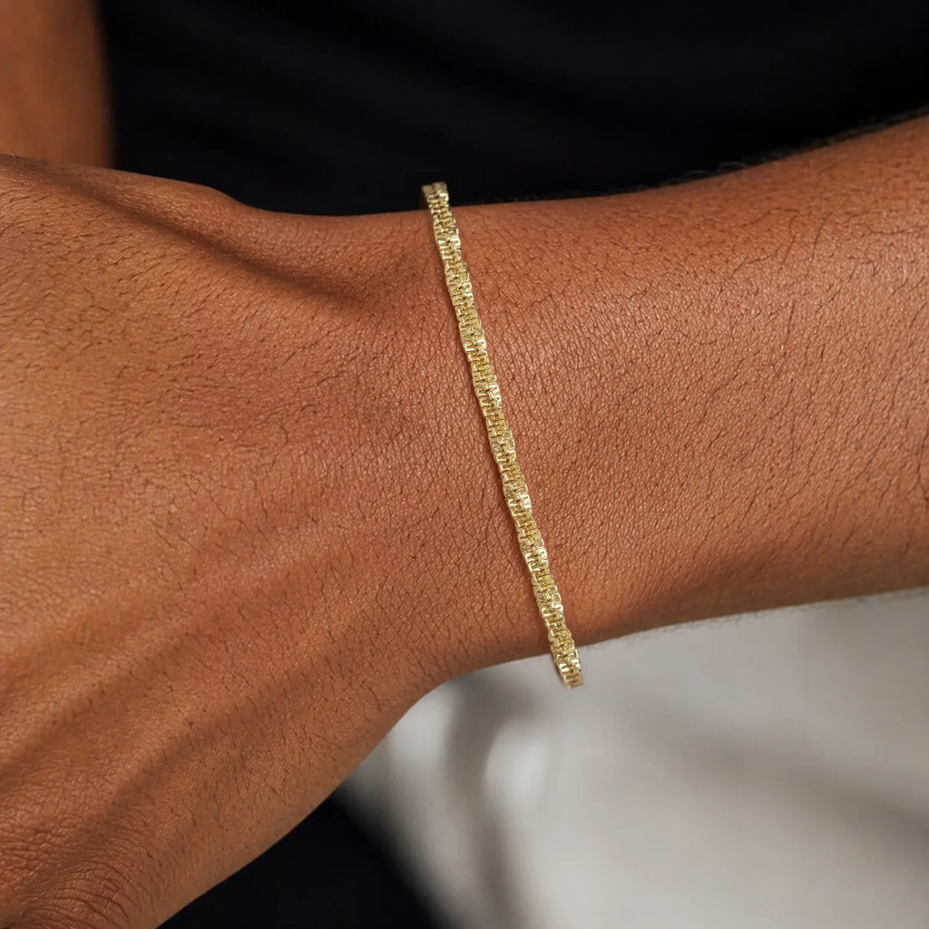 Stainless Steel Gold Color Adjustable Bracelet Unisex