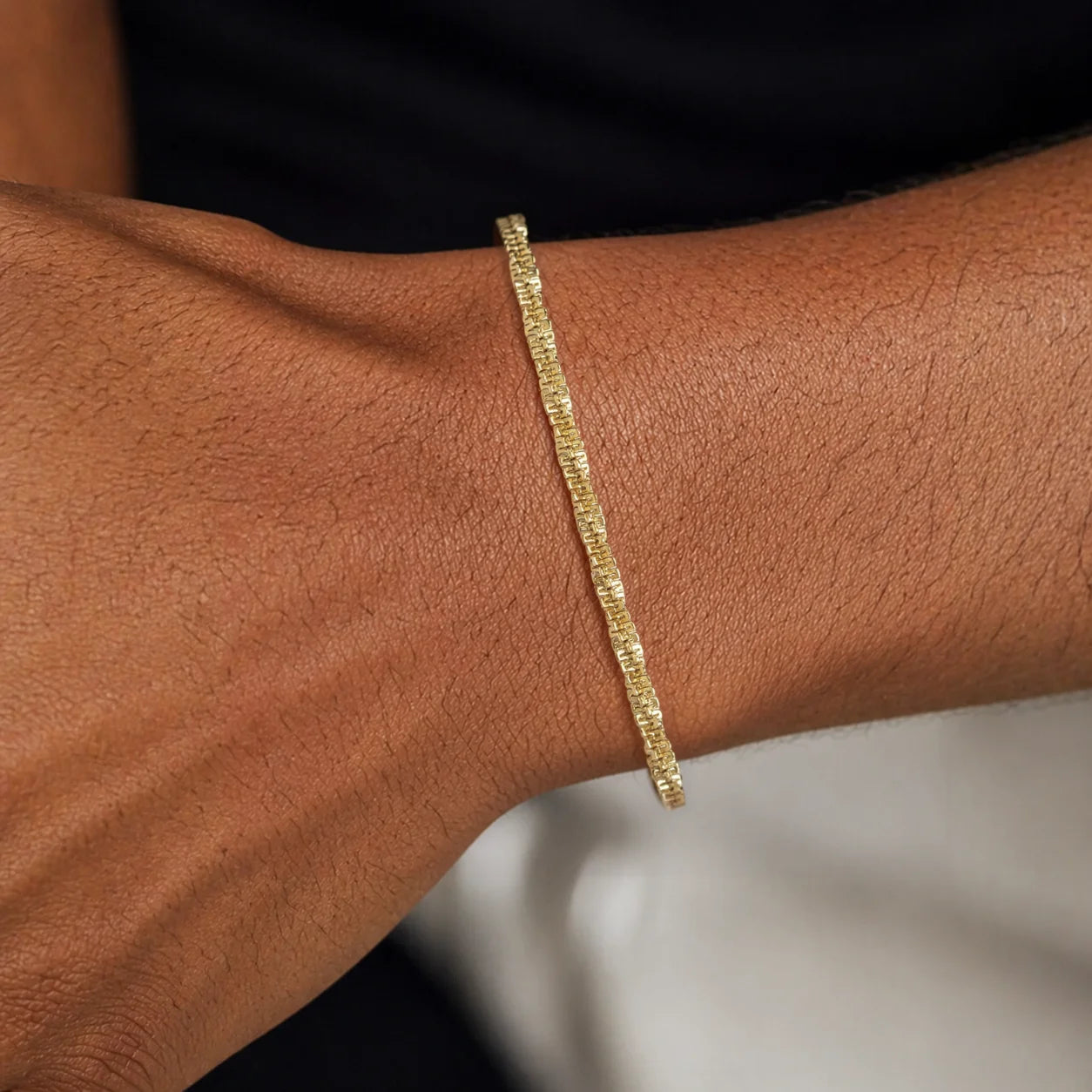 Stainless Steel Gold Color Adjustable Bracelet Unisex