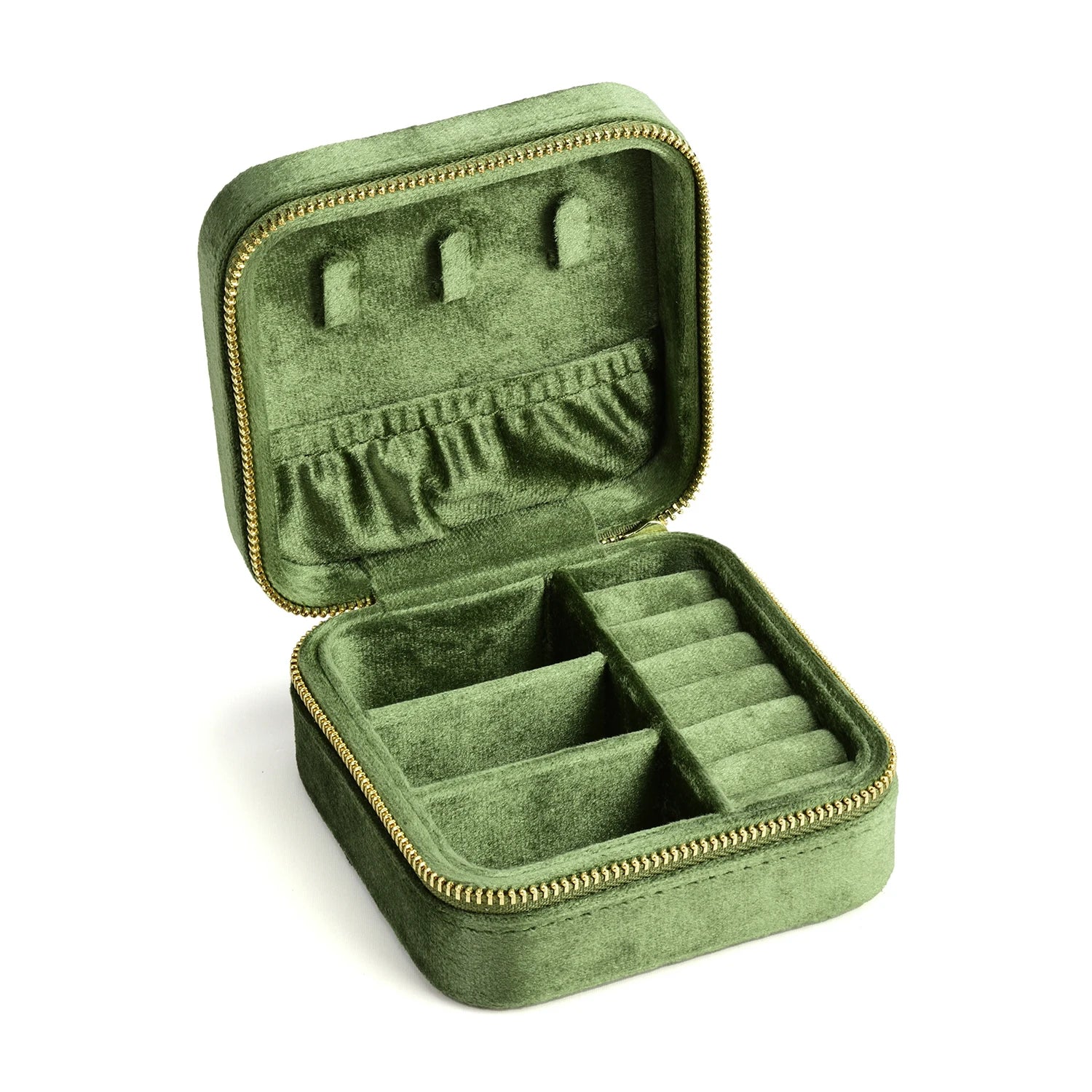 Vintage Velvet Travel Jewelry Storage Ring Box