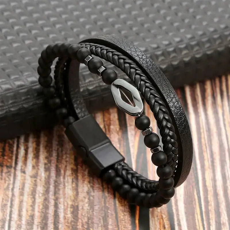 Leather Multi-layer Charm Bracelet for Women
