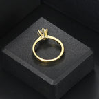 Classic Gold Color Zirconia Wedding Ring for Women R174
