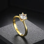Classic Gold Color Zirconia Wedding Ring for Women R174