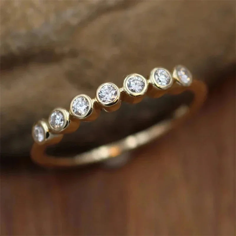 Eternity Wedding Band Ring for Women by Huitan