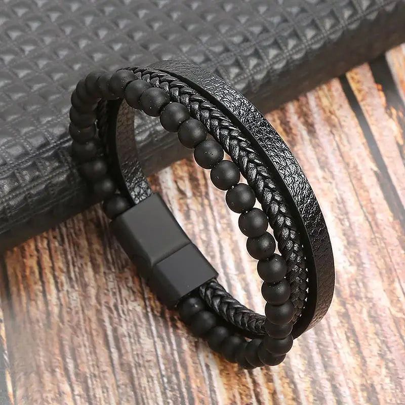 Leather Multi-layer Charm Bracelet for Women
