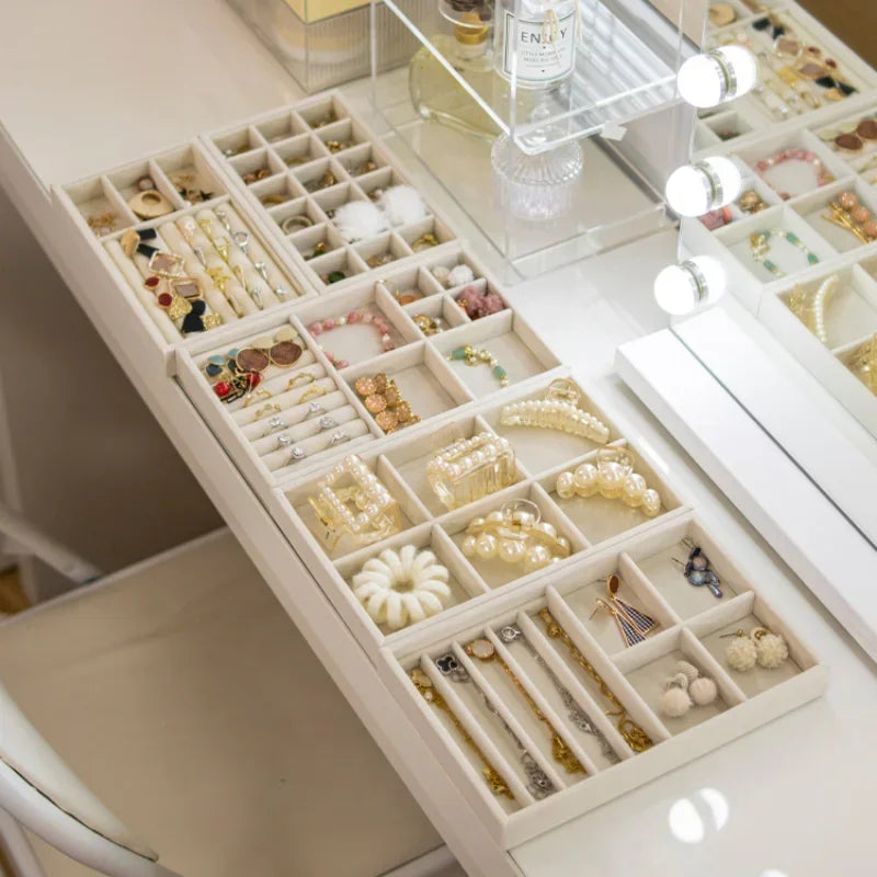 Velvet Jewelry Display Tray Case