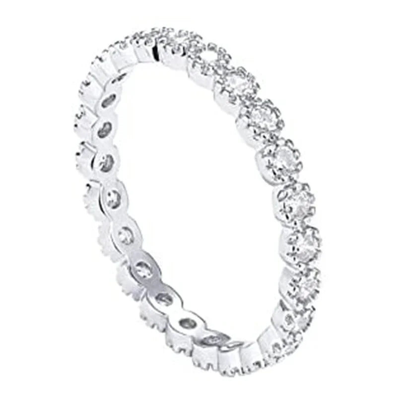Eternity Wedding Band Ring for Women by Huitan