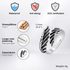 Wing Ring Vnox Adjustable Open Ring for Men