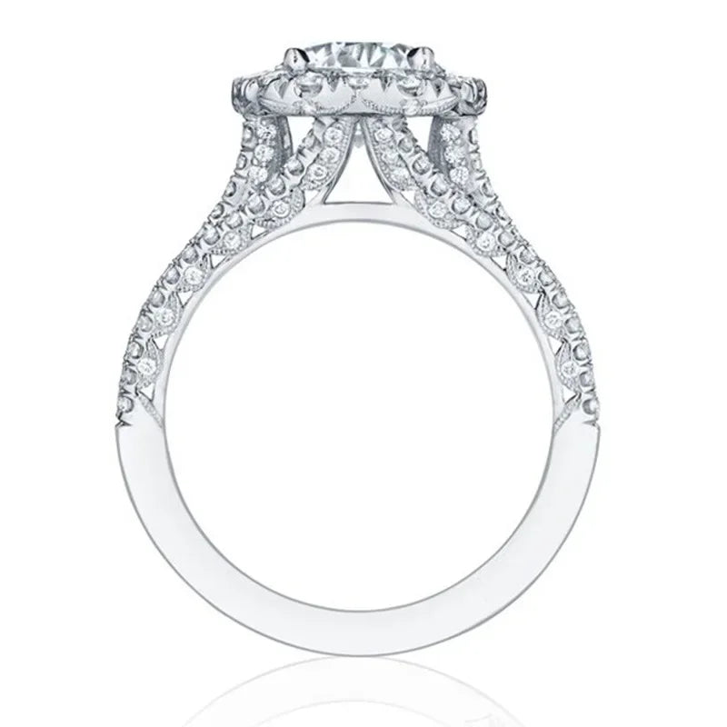 Cubic Zirconia Women Rings Luxury Engagement Wedding Bands