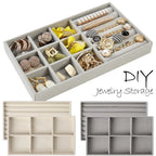 Velvet Jewelry Display Tray Case