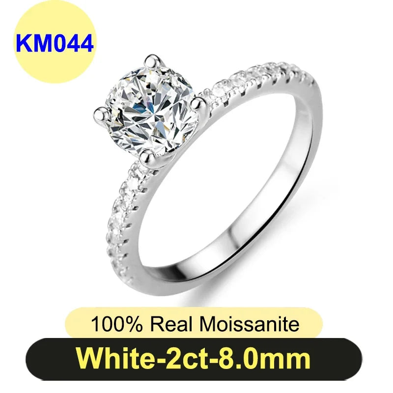 Moissanite Diamond Ring for Women in 925 Silver - PureNew