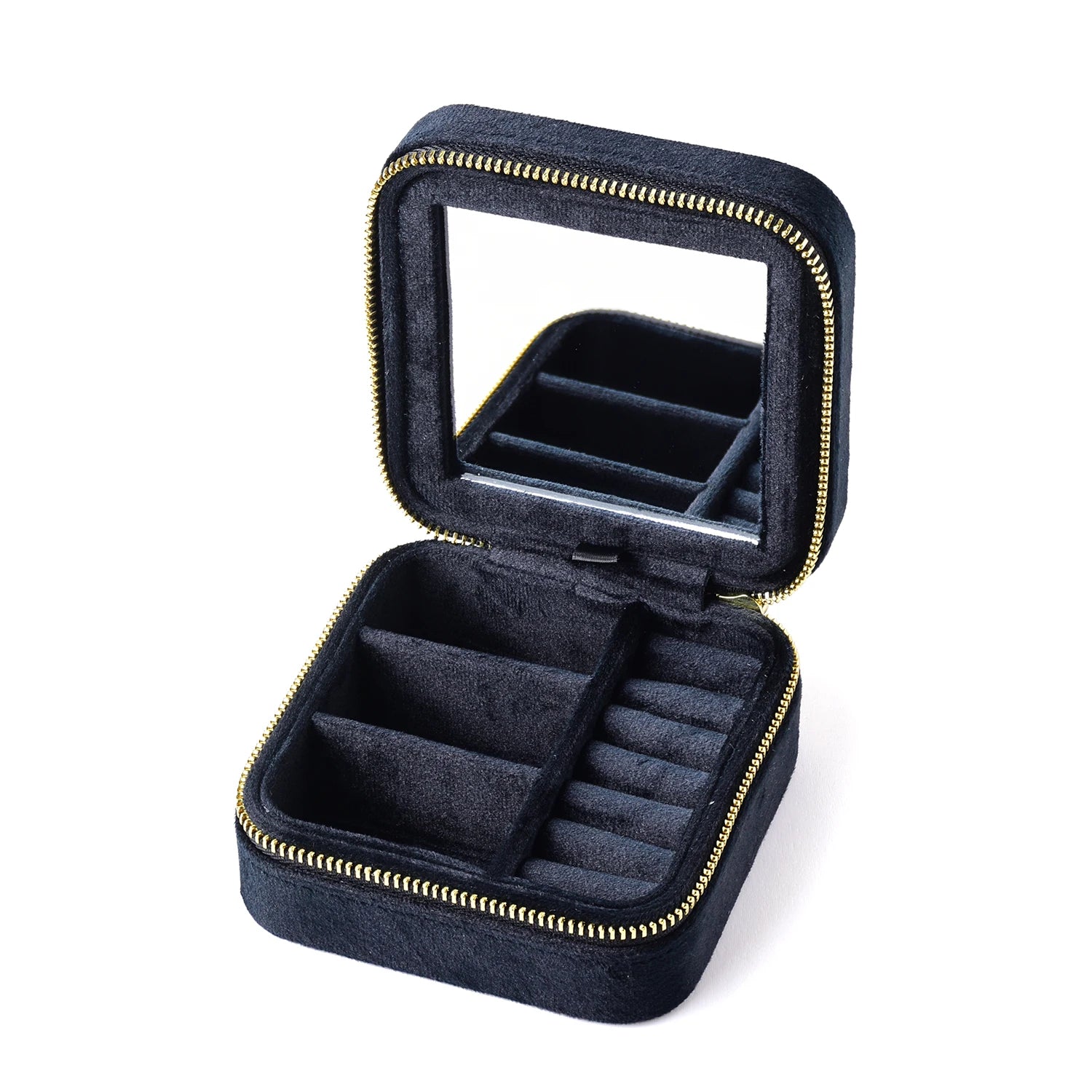 Vintage Velvet Travel Jewelry Storage Ring Box