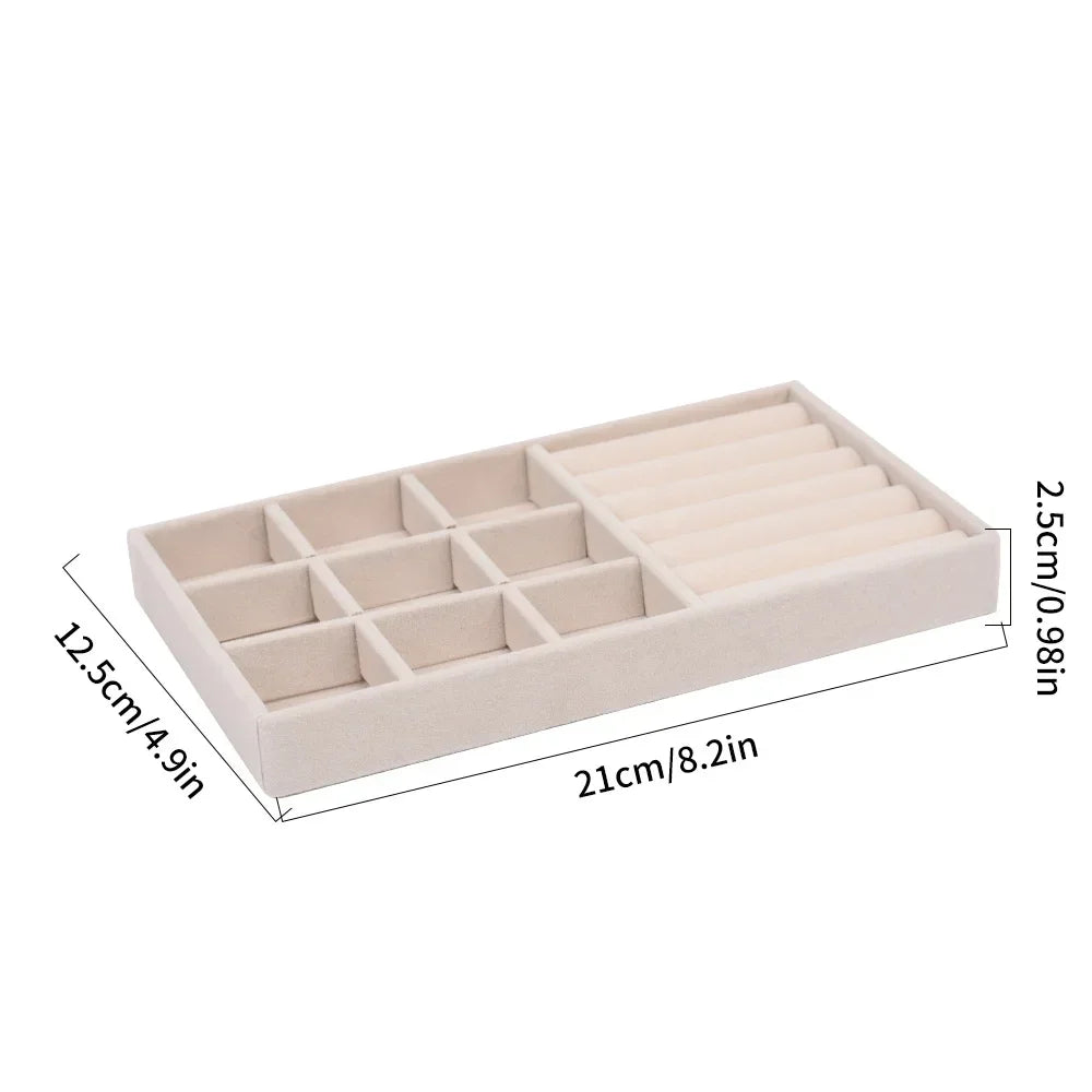 Velvet Jewelry Display Tray Case