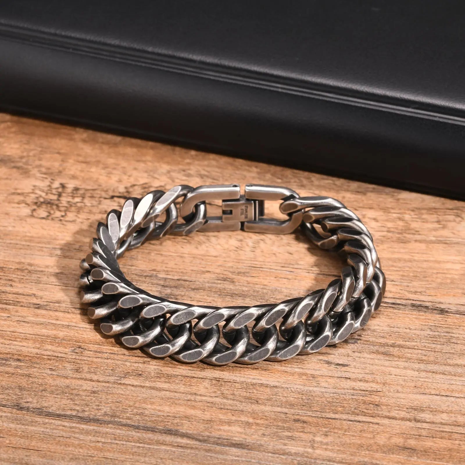 Gold Plated Chunky Chain Bracelet for Men, Stainless Steel