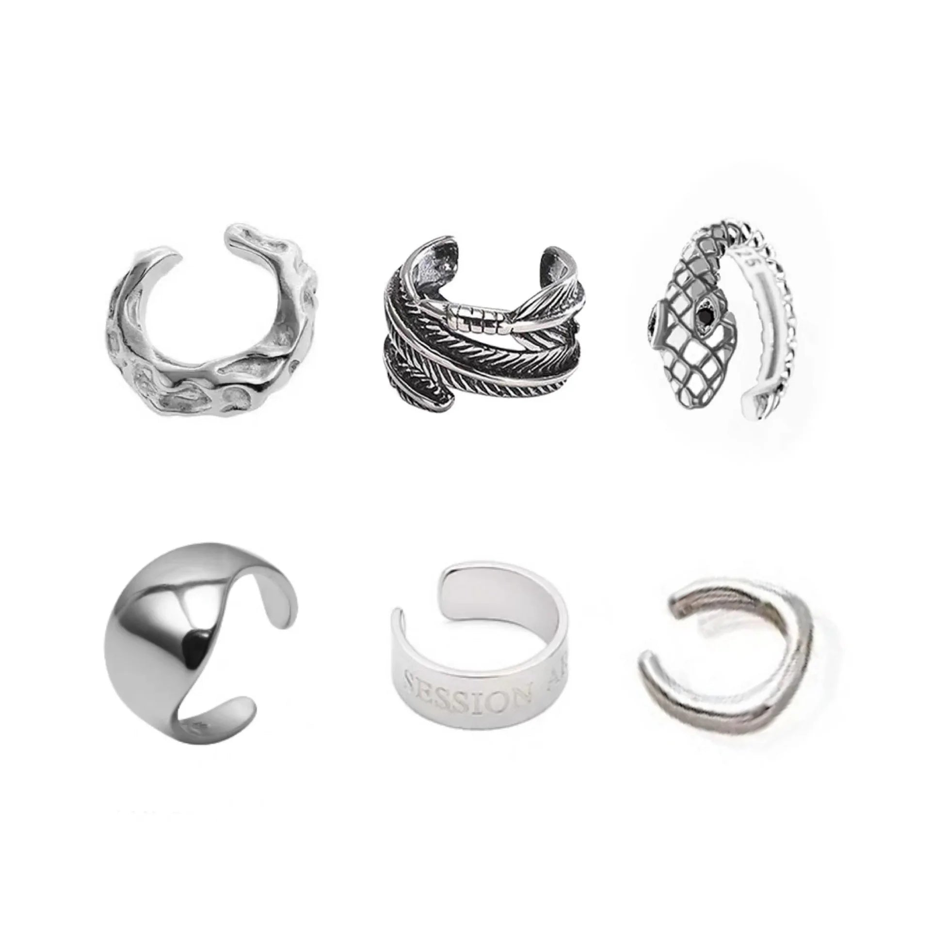 Stainless Steel Clip Earrings for Men and Women Trendy Jewelry