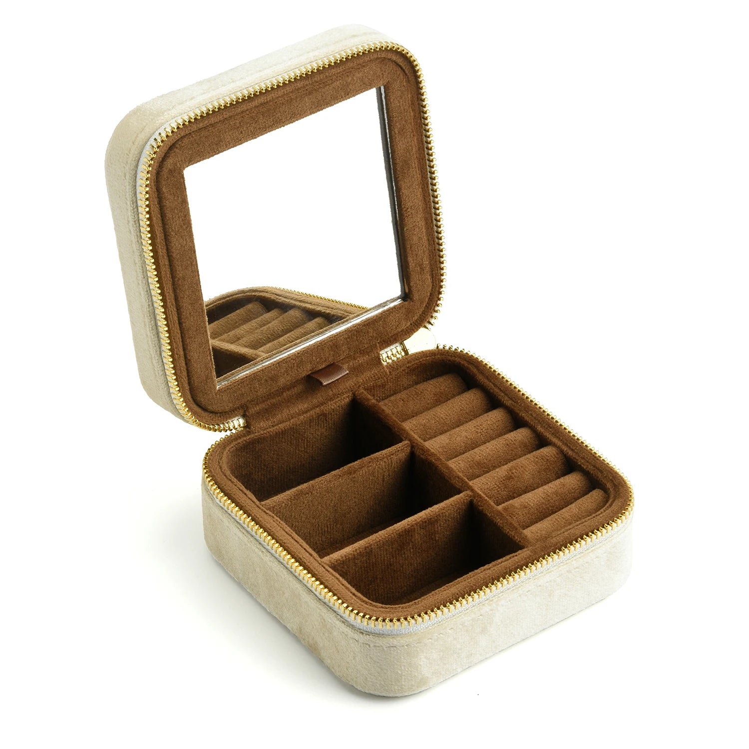 Vintage Velvet Travel Jewelry Storage Ring Box