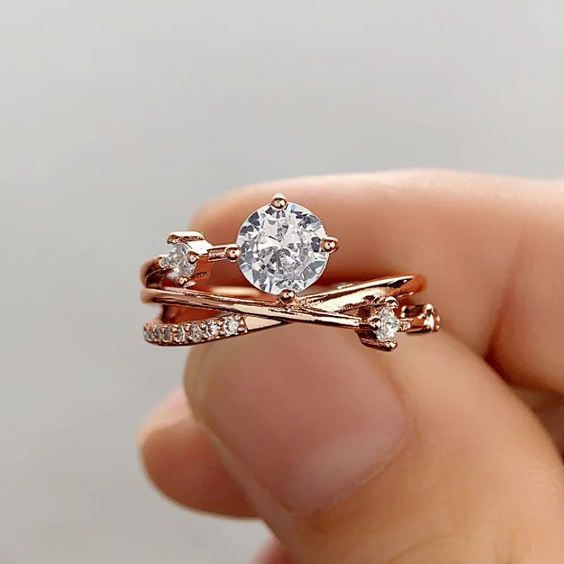 Eternity Wedding Band Ring for Women by Huitan