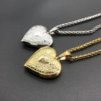 Heart Shaped Pendant Necklace for Women in Rose Gold and Silver