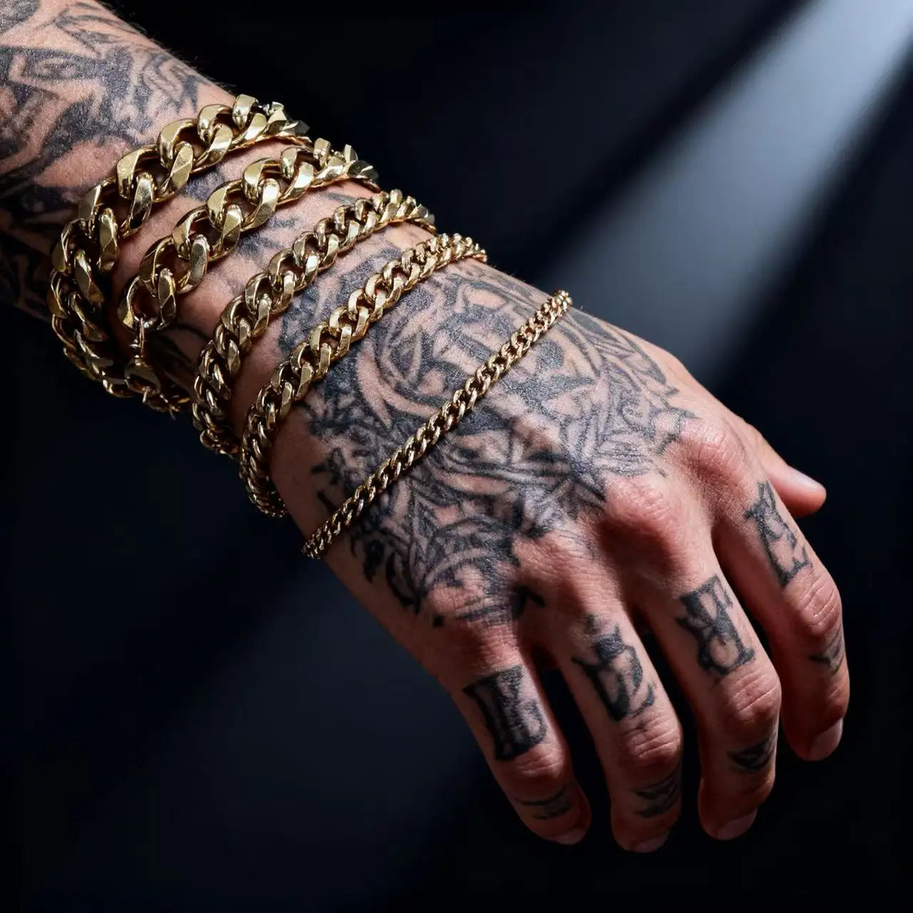 Stainless Steel Cuban Chain Bracelet for Men by HNSP
