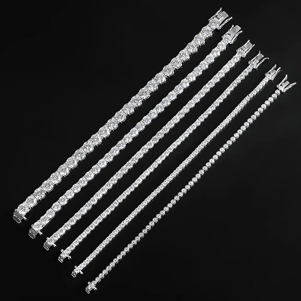 Moissanite Tennis Bracelet 925 Sterling Silver Classic Jewelry
