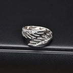 Wing Ring Vnox Adjustable Open Ring for Men