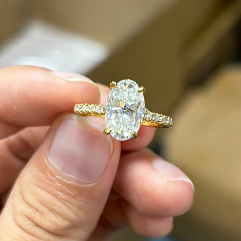 Moissanite Diamond Ring for Women in 925 Silver - PureNew