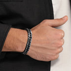 Gold Plated Chunky Chain Bracelet for Men, Stainless Steel