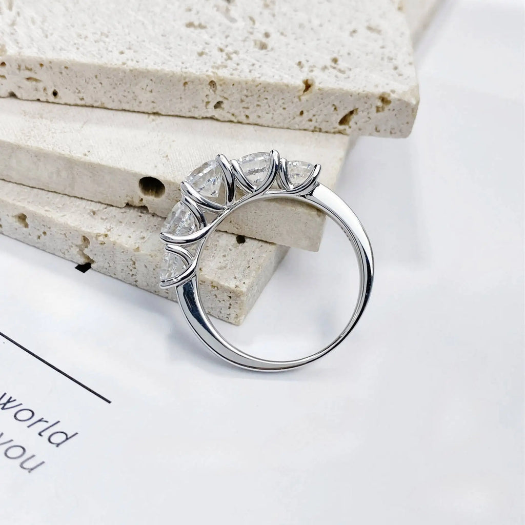 3.6CT Moissanite Wedding Band Ring for Women in Sterling Silver