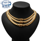 Gold Cuban Link Chain Necklace for Men, Hip Hop Style Jewelry