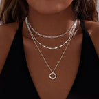 14k Gold Plated Layered Necklace Set for Women
