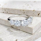 3.6CT Moissanite Wedding Band Ring for Women in Sterling Silver