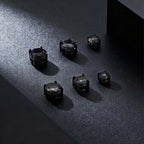 Punk Round Magnetic Zircon Stainless Steel Clip Earrings