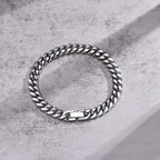 Cuban Chain Bracelets VNOX 6/8/10/12mm Stainless Steel Silver